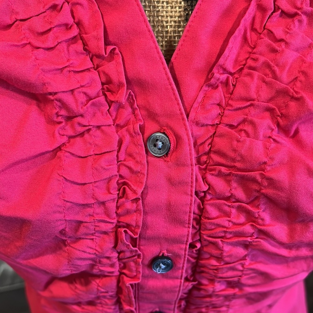 Express Hit Pink Essential Stretch Career Blouse - Size S - Picture 3 of 4